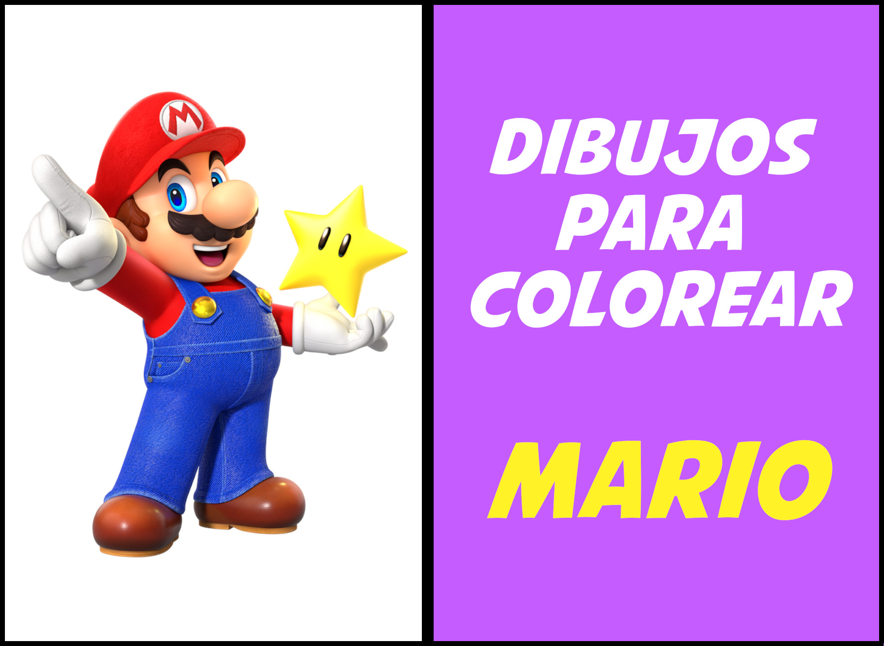 mario bros para colorear