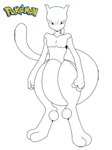 mewtwo para colorear
