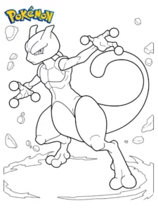 mewtwo para colorear