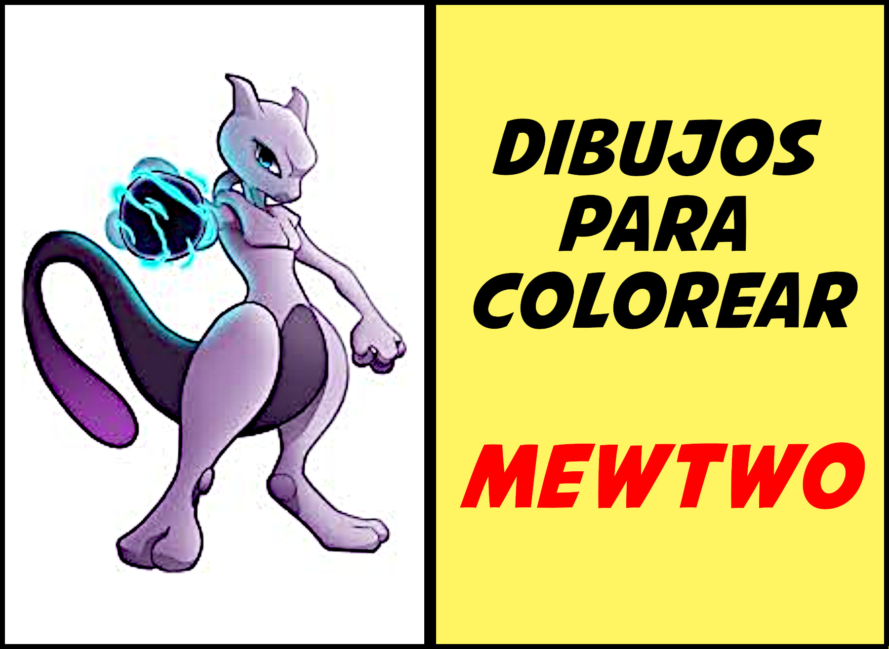 mewtwo para colorear