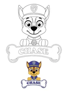 patrulla canina chase dibujo