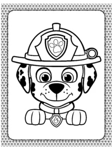 patrulla canina marshall para colorear