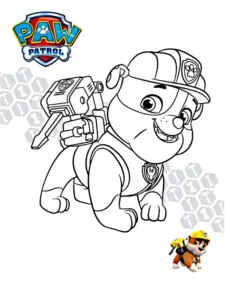 patrulla canina para colorear rubble