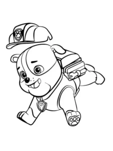 patrulla canina para colorear rubble
