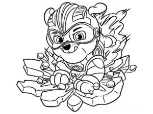 patrulla canina rubble para colorear