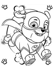 patrulla canina rubble para colorear