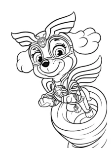 patrulla canina skye dibujo