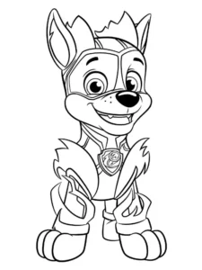 paw patrol chase para colorear