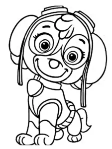 paw patrol skye para colorear