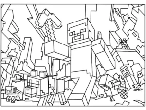 personajes minecraft para colorear