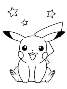 pikachu para colorear