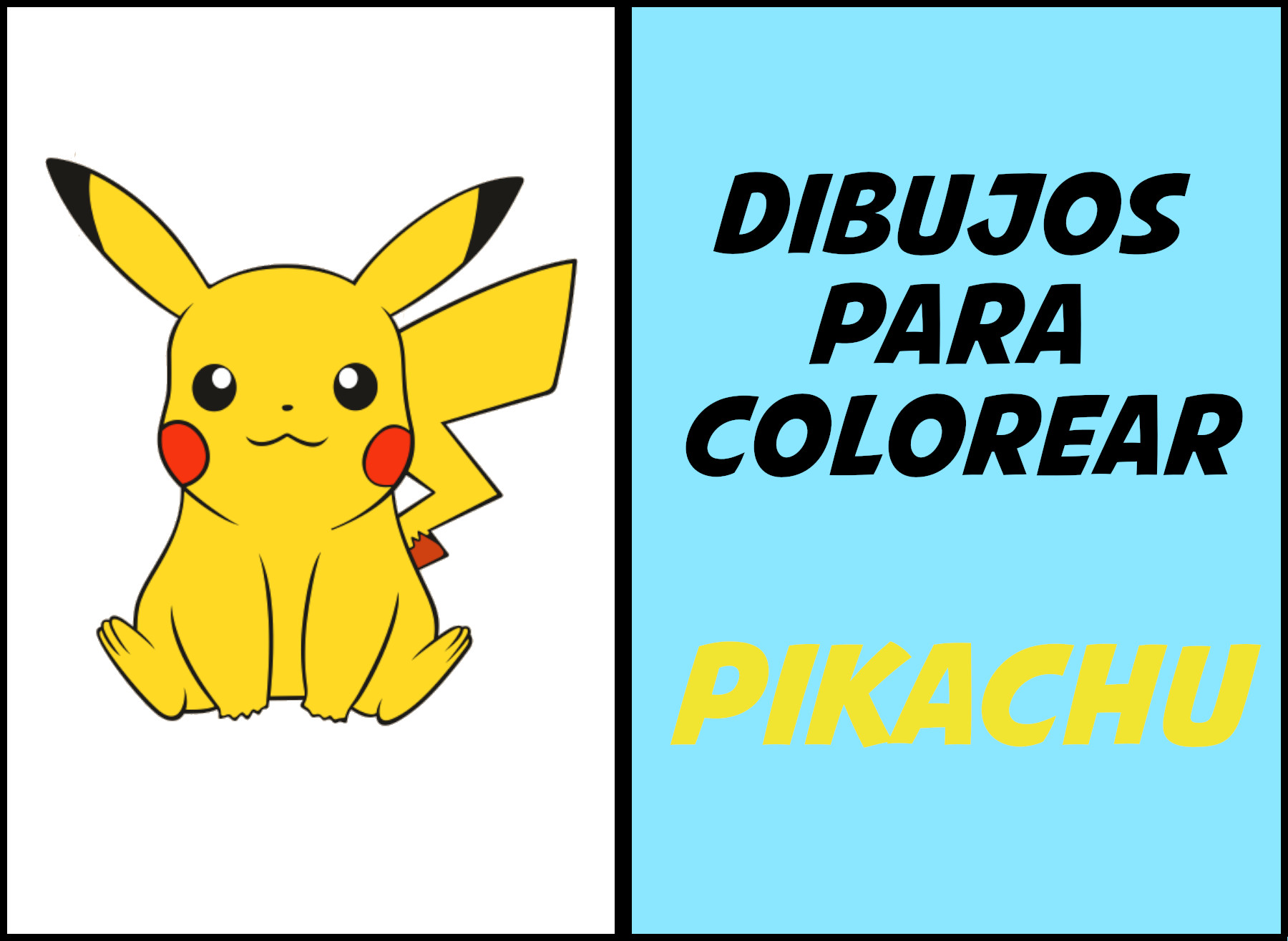 pikachu para colorear