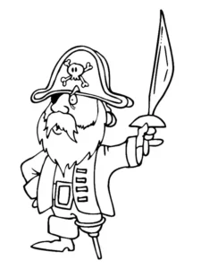 pirata para colorear