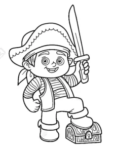 pirata para colorear