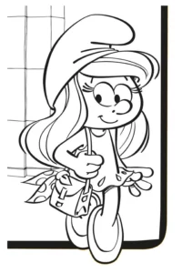 pitufina dibujo