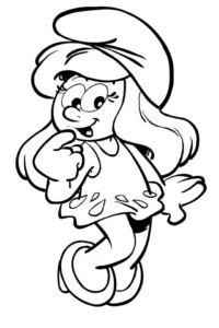 pitufina dibujo