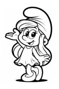pitufina para colorear