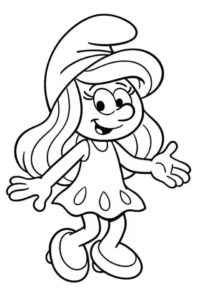 pitufina para colorear