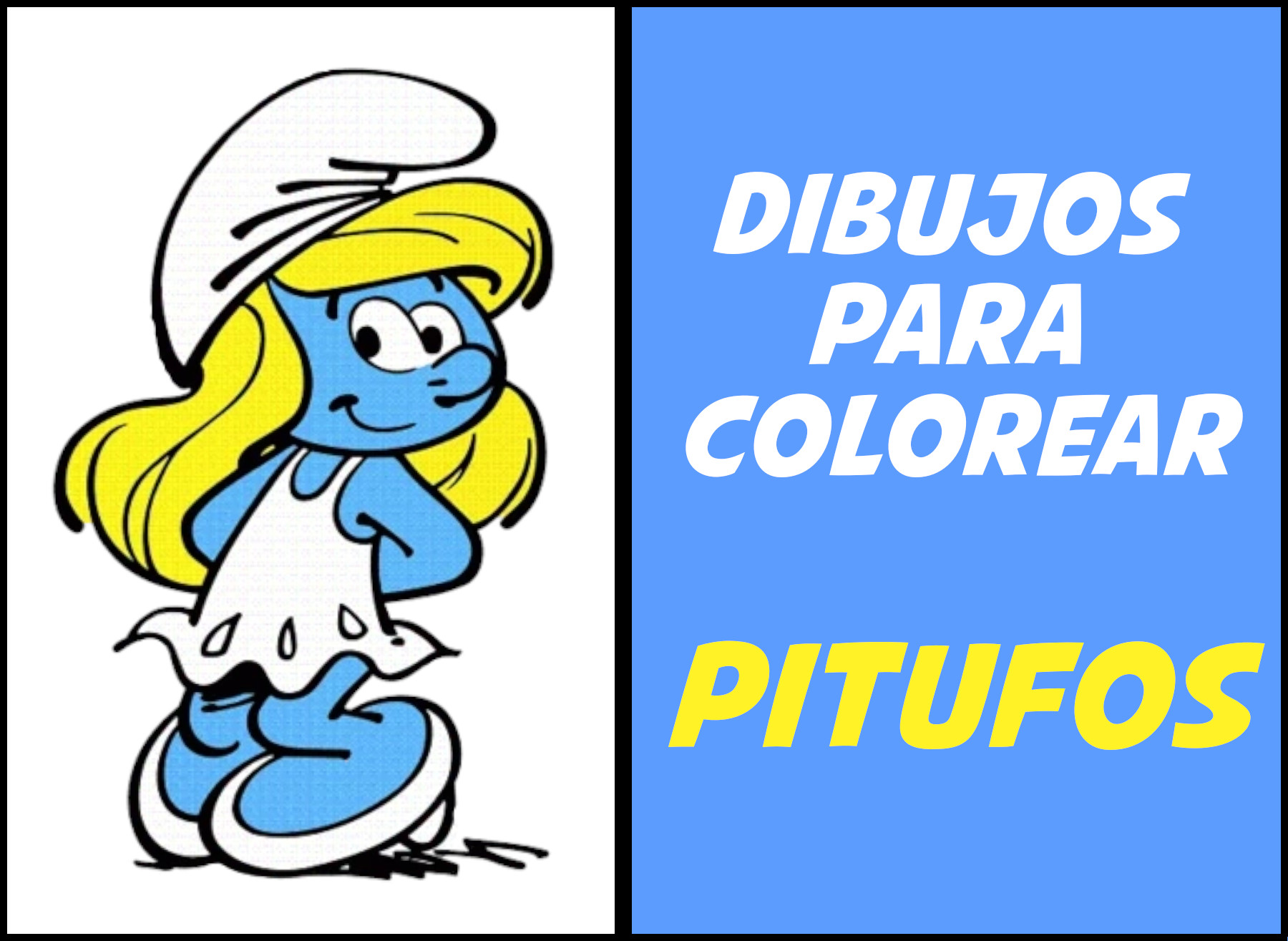 pitufos para colorear