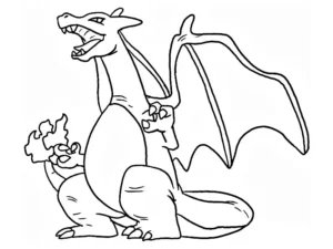 pokemon charizard para colorear
