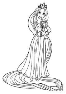 rapunzel para colorear
