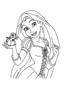 rapunzel para colorear
