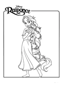 rapunzel para colorear