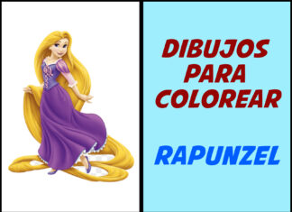 Dibujos para Colorear Rapunzel (PDF y JPG) rapunzel para colorear