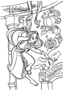 rapunzel para colorear