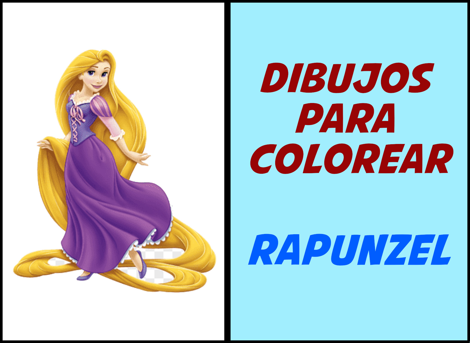 rapunzel para colorear