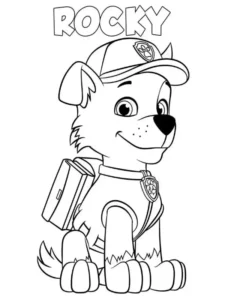 rocky patrulla canina dibujo