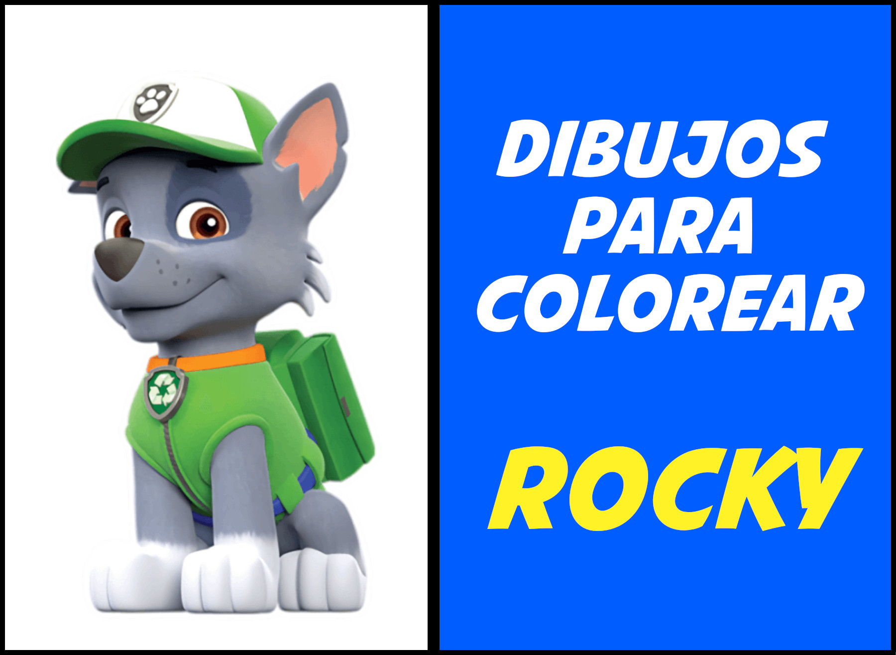 rocky patrulla canina para colorear