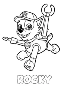 rocky paw patrol dibujo