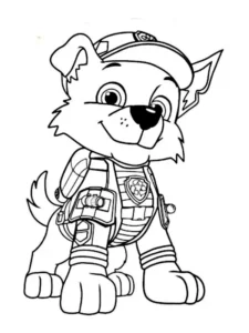 rocky paw patrol para colorear