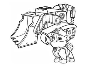 rubble patrulla canina para colorear