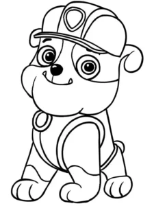 rubble patrulla canina para colorear