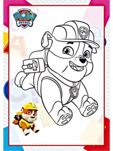rubble patrulla canina para colorear