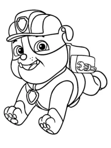 rubble patrulla canina para colorear
