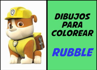 Rubble Patrulla Canina para Colorear : Dibujos para imprimir (PDF) rubble patrulla canina para colorear