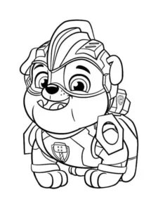 rubble patrulla canina para colorear