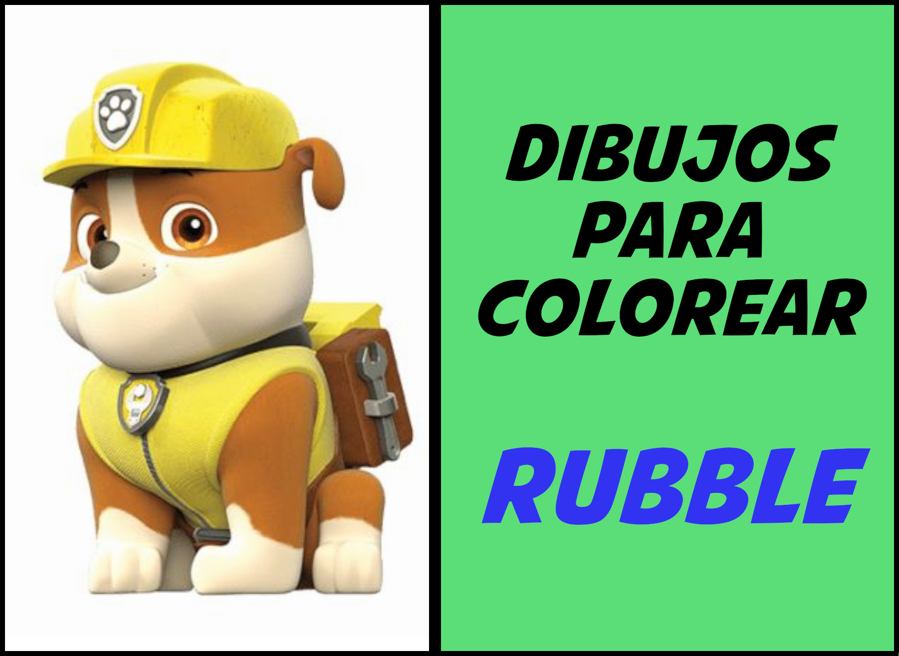 rubble patrulla canina para colorear