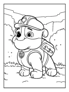 rubble paw patrol para colorear