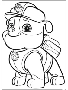 rubble paw patrol para colorear