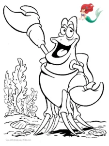 sebastian ariel para colorear
