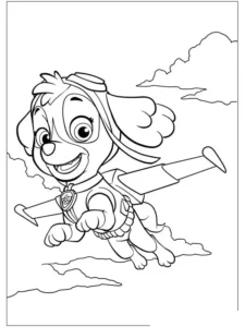 skye patrulla canina para colorear
