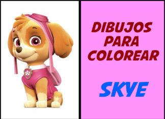 Skye Patrulla Canina para Colorear : Dibujos para imprimir (PDF) skye patrulla canina para colorear