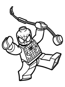 spiderman lego para colorear