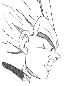 vegeta dibujo para colorear