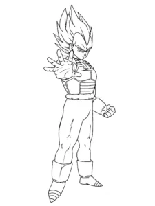 vegeta para colorear