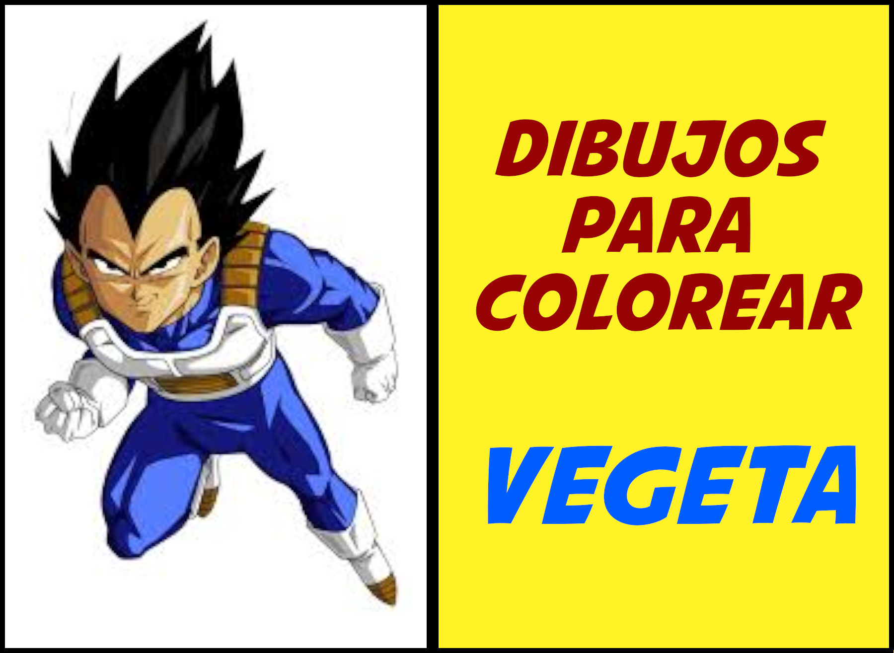 vegeta para colorear
